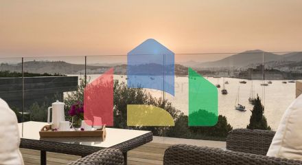 Villas overlooking the main castle of Bodrum and the islands of Kos and Karaada
