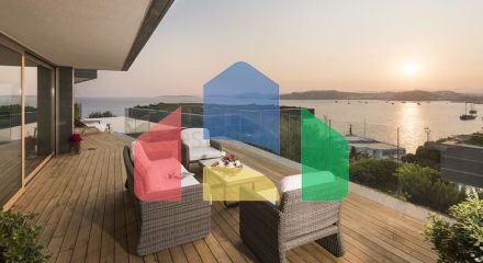 Villas overlooking the main castle of Bodrum and the islands of Kos and Karaada