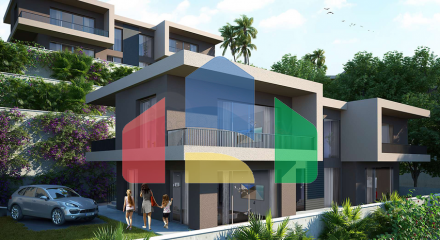 A new investment project surrounded by forests at the excavation stage in the Bogazichi area