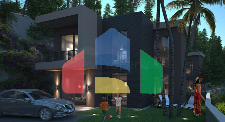 Новый инвестиционный проект в окружении леса на этапе котлована в районе Богазичи