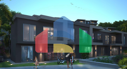 Новый инвестиционный проект в окружении леса на этапе котлована в районе Богазичи