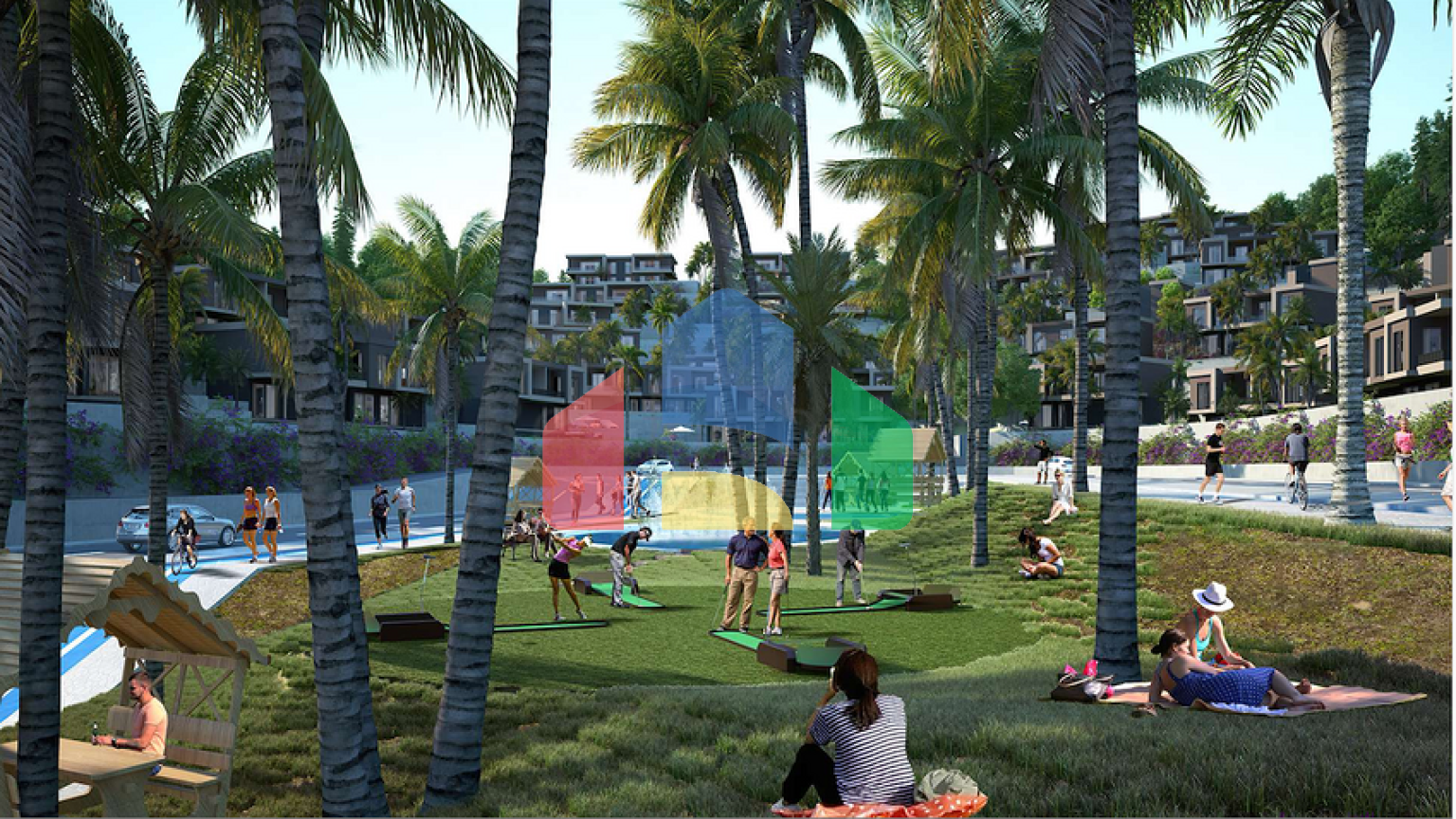 Новый инвестиционный проект в окружении леса на этапе котлована в районе Богазичи