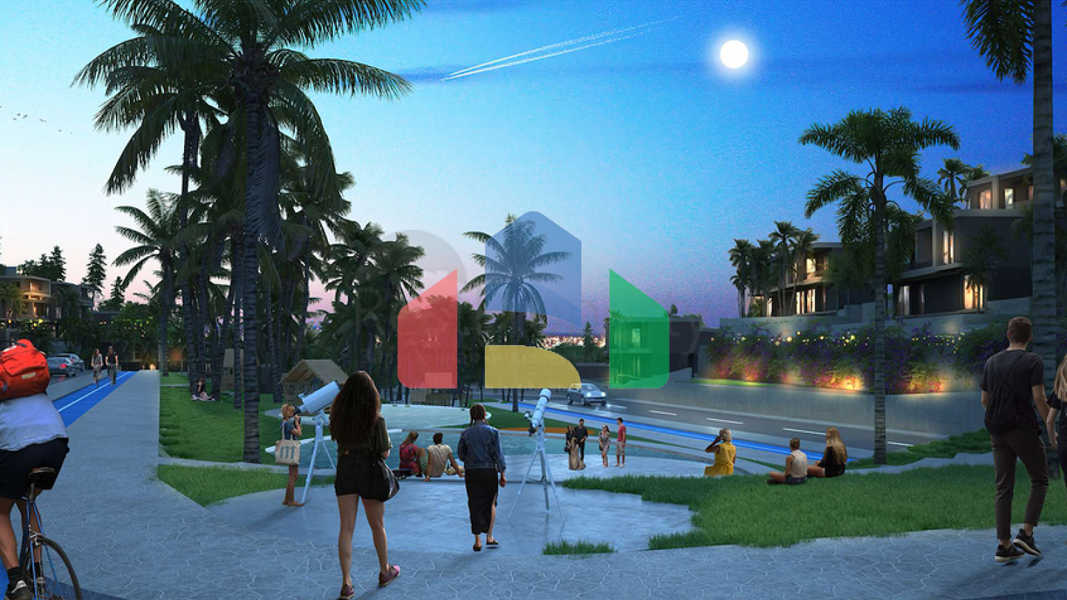 Новый инвестиционный проект в окружении леса на этапе котлована в районе Богазичи