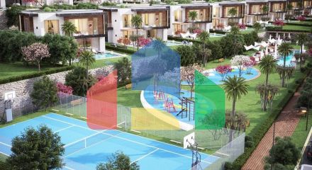 Luxury villa project under construction in Yalikavak area