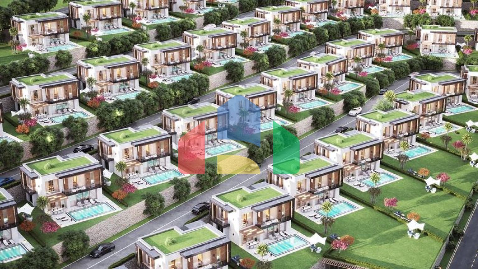 Розкішний проект вілл на стадії будівництва в районі Яликавак