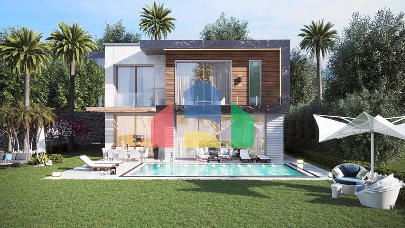 Розкішний проект вілл на стадії будівництва в районі Яликавак