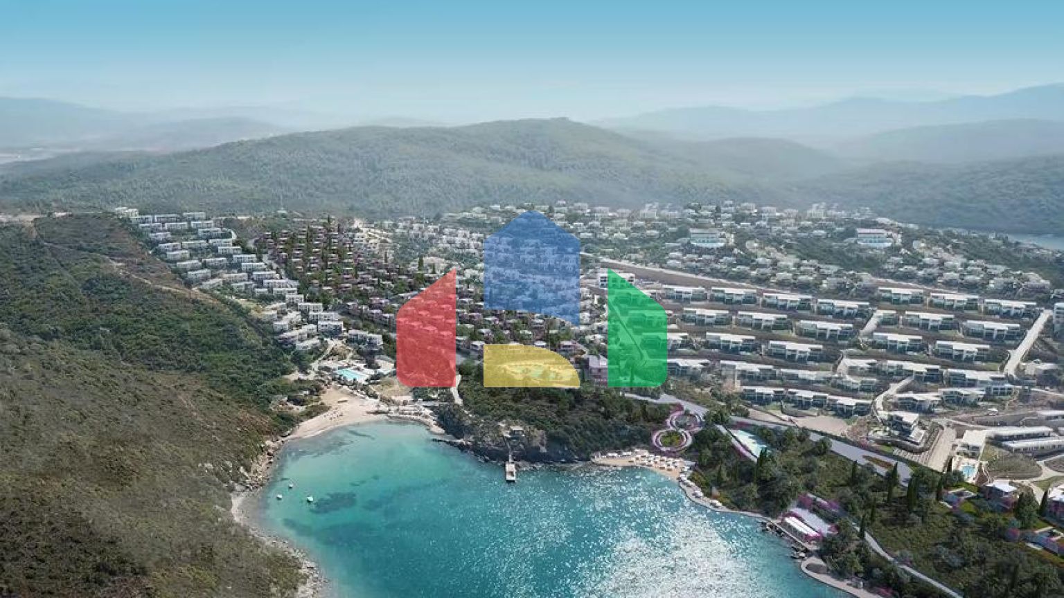 Комплекс современных вилл на берегу Эгейского моря в Бодруме