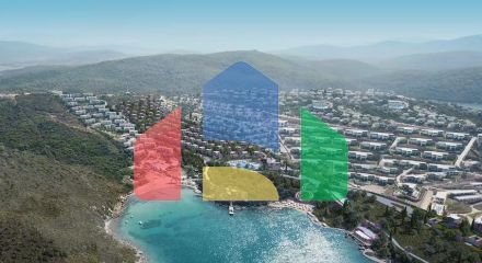 Комплекс современных вилл на берегу Эгейского моря в Бодруме