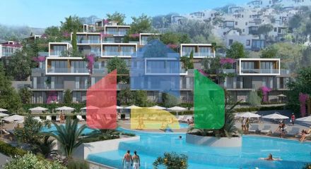 Комплекс современных вилл на берегу Эгейского моря в Бодруме