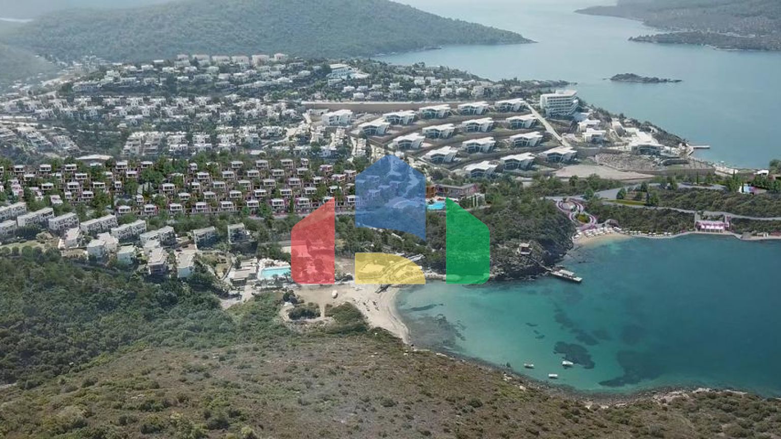 Комплекс современных вилл на берегу Эгейского моря в Бодруме