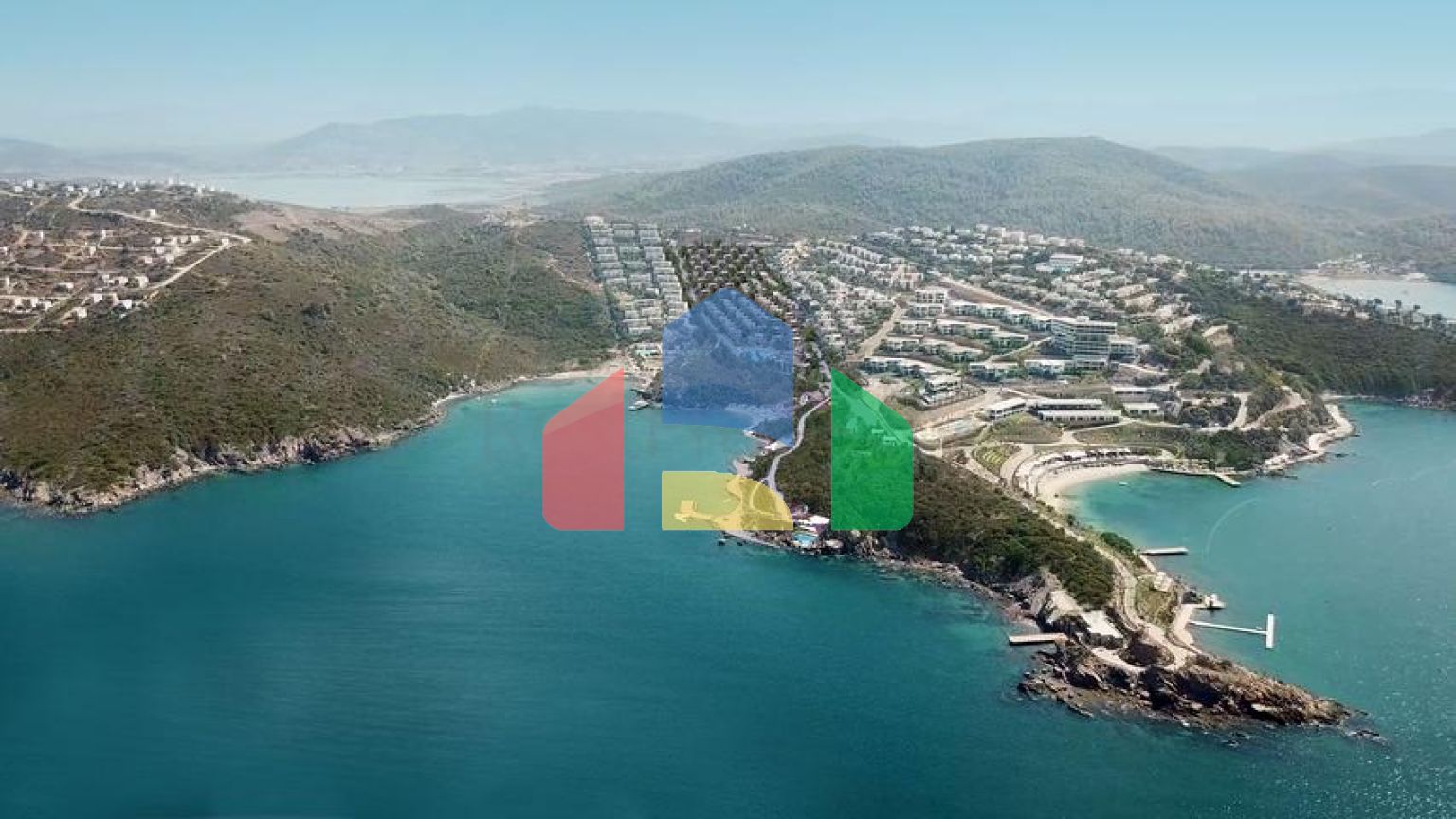 Комплекс современных вилл на берегу Эгейского моря в Бодруме