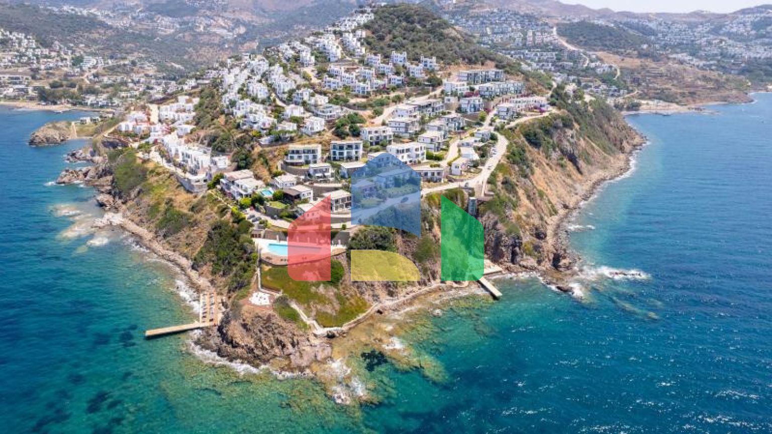 Квартира 2+1 с видом на море в Бодрум