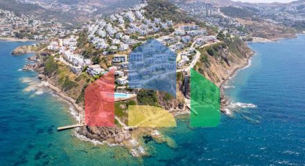 Квартира 2+1 с видом на море в Бодрум