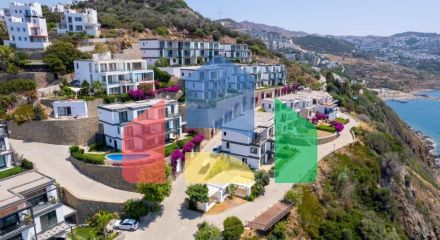 Квартира 2+1 с видом на море в Бодрум