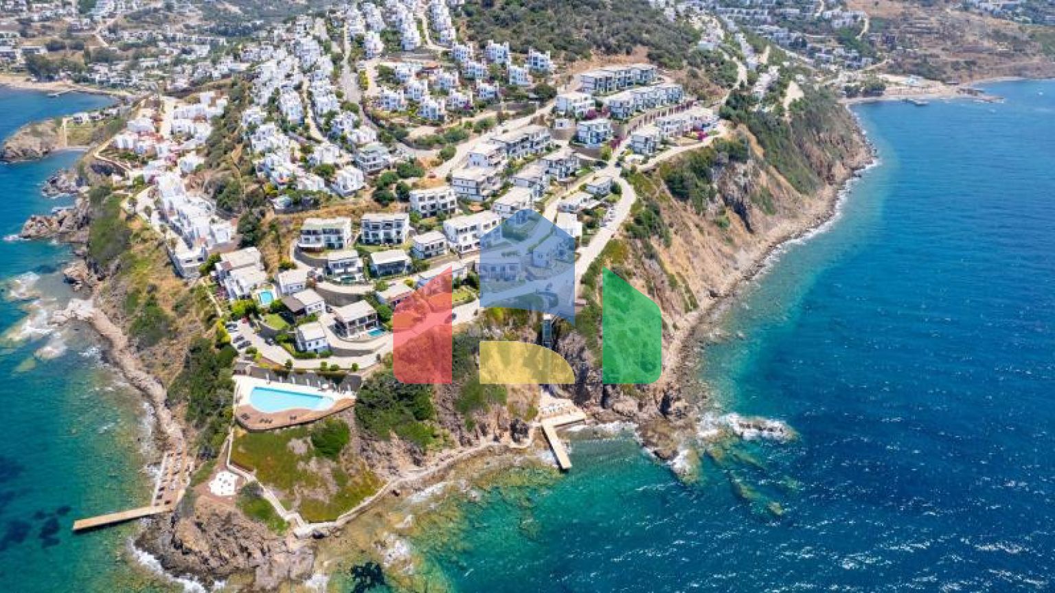 Квартира 2+1 с видом на море в Бодрум