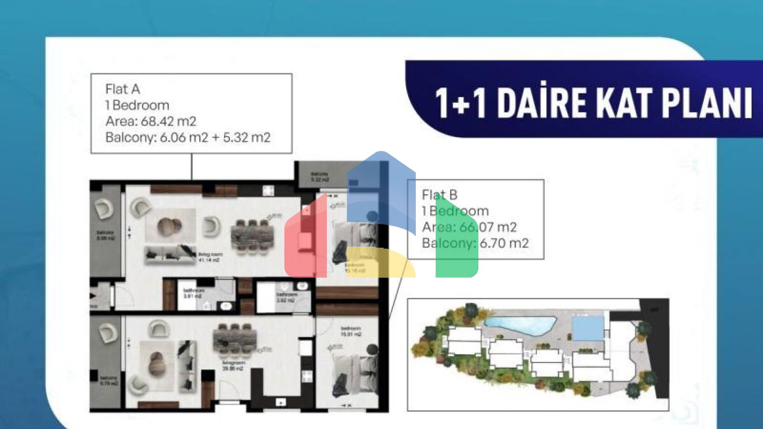 Квартира 2+1 в Бодрум