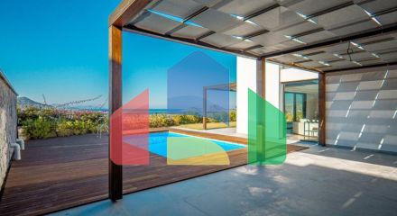 Вилла 6+1 с видом на море в Бодрум