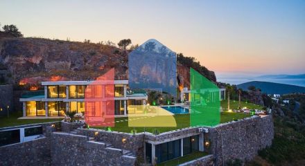 Вілла 5 + 1 з видом на море в Бодрум