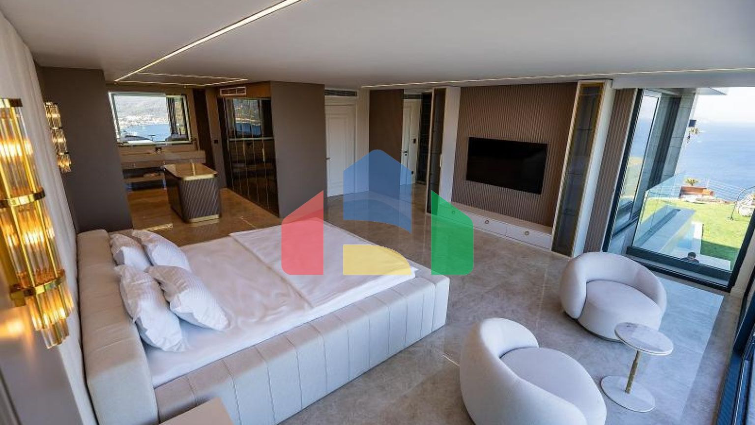 Вілла 5 + 1 з видом на море в Бодрум