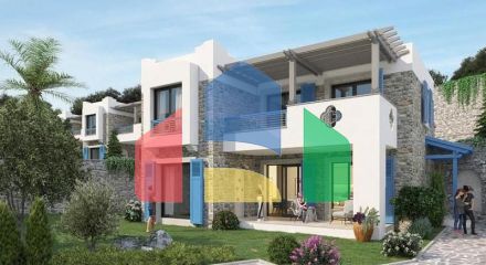 Квартира 3+1 с видом на море в Бодрум