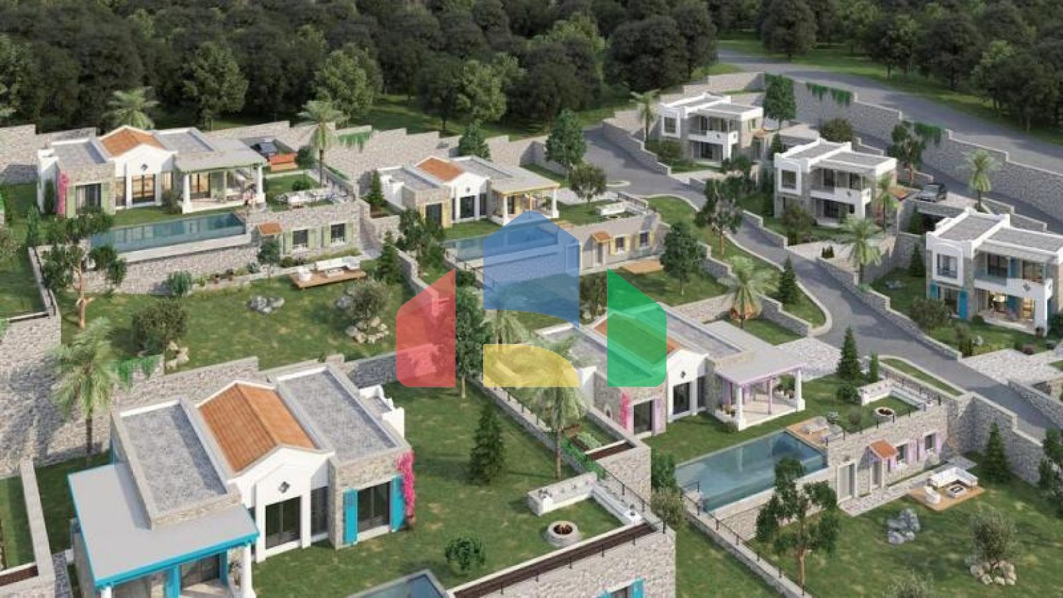 Квартира 3+1 с видом на море в Бодрум