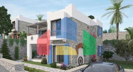 Квартира 3+1 с видом на море в Бодрум