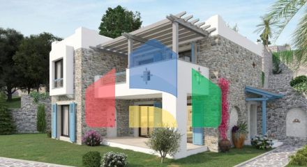 Квартира 3+1 с видом на море в Бодрум