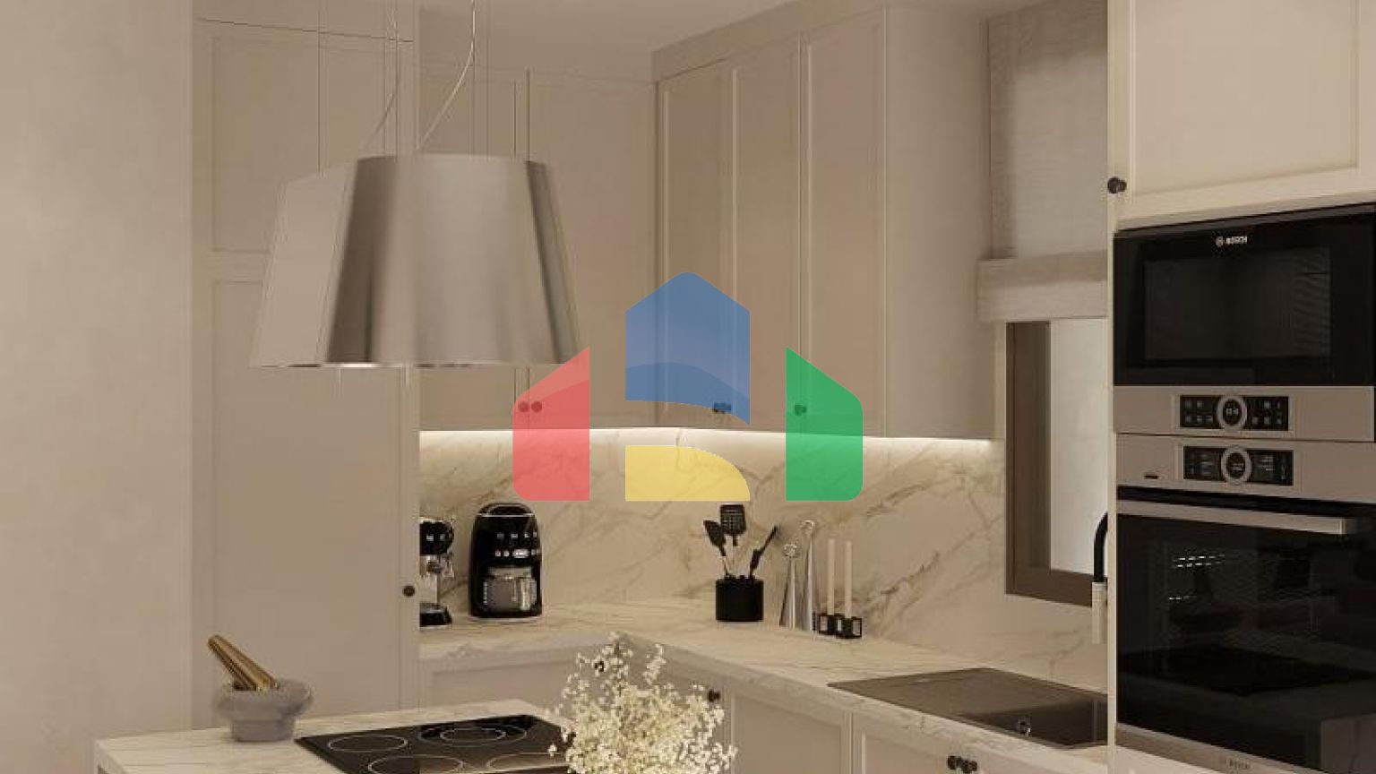 Квартира 3+1 с видом на море в Бодрум