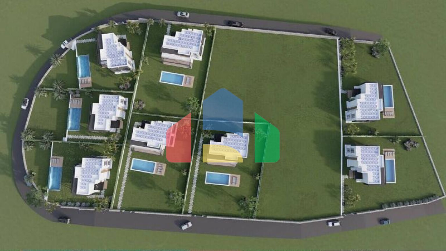 Вилла 5+1 с видом на море в Бодрум