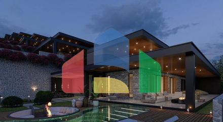 Вилла 4+1 с видом на море в Бодрум