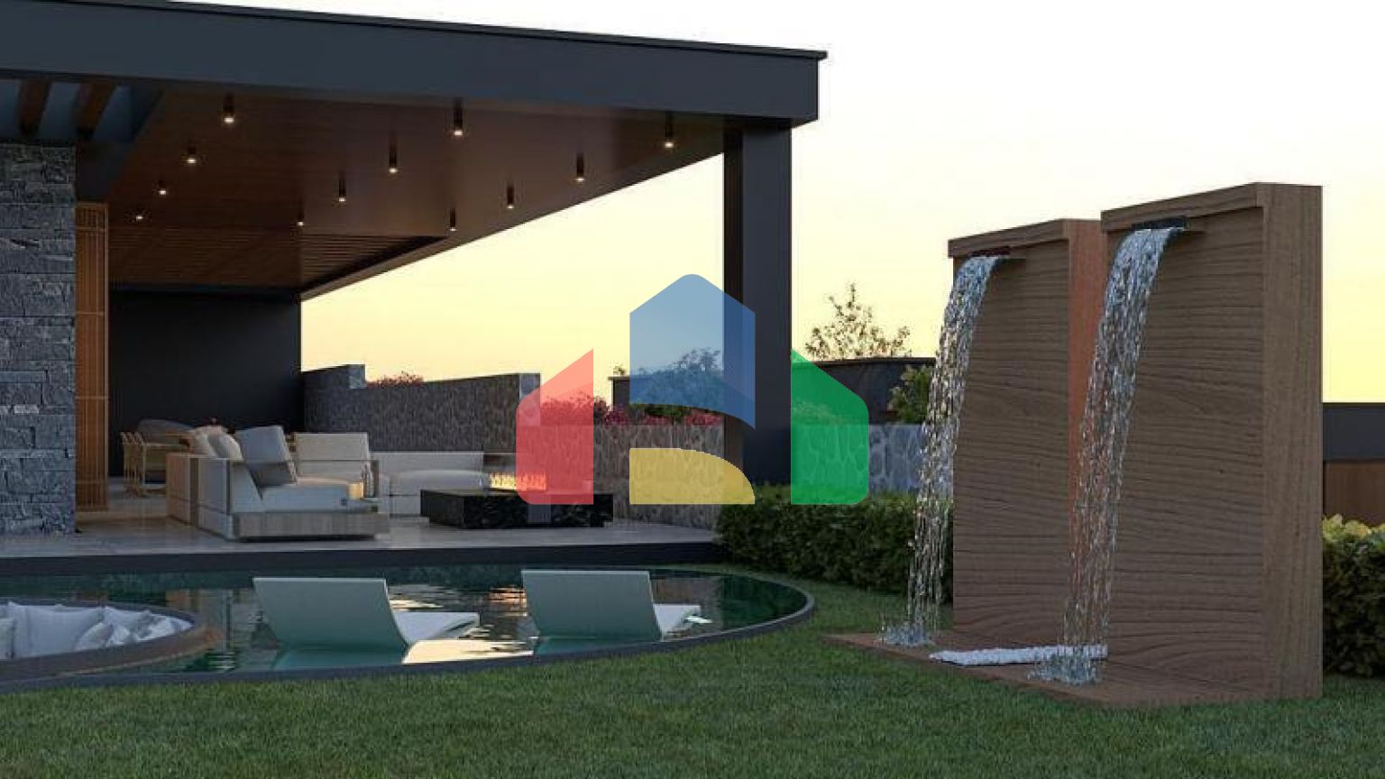 Вилла 4+1 с видом на море в Бодрум