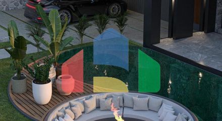 Вилла 4+1 с видом на море в Бодрум