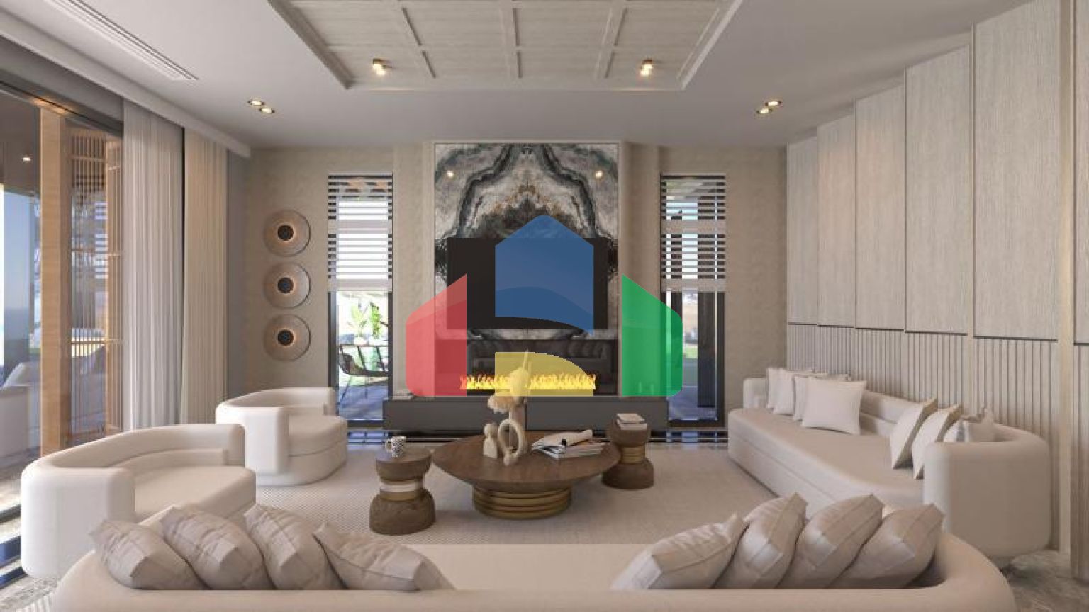 Вилла 4+1 с видом на море в Бодрум