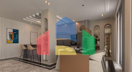 Вилла 4+1 с видом на море в Бодрум