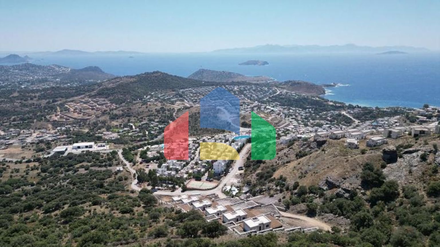 Вилла 4+1 с видом на море в Бодрум