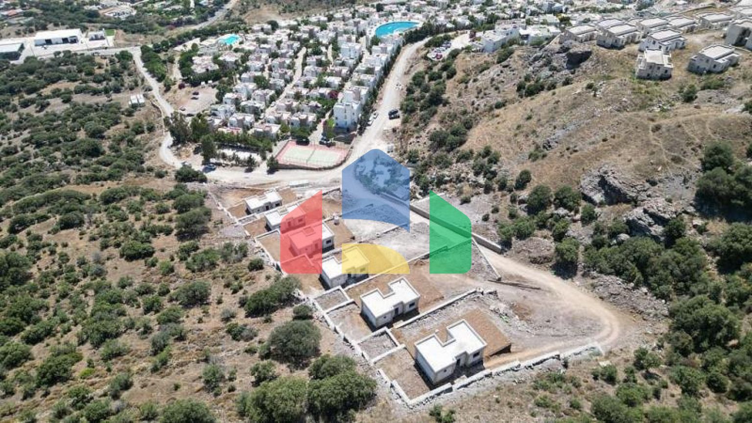 Вилла 4+1 с видом на море в Бодрум