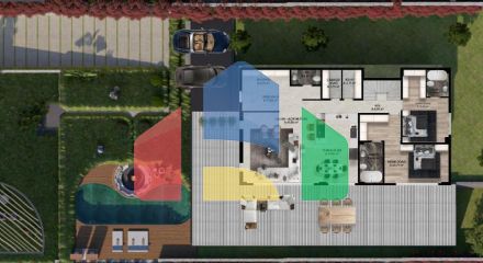 Вилла 4+1 с видом на море в Бодрум