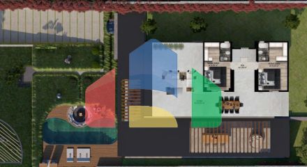 Вилла 4+1 с видом на море в Бодрум