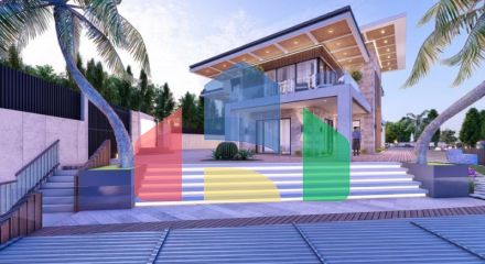 Вилла 5+1 с видом на море в Бодрум