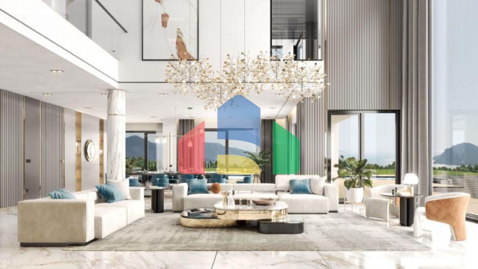 Вилла 5+1 с видом на море в Бодрум