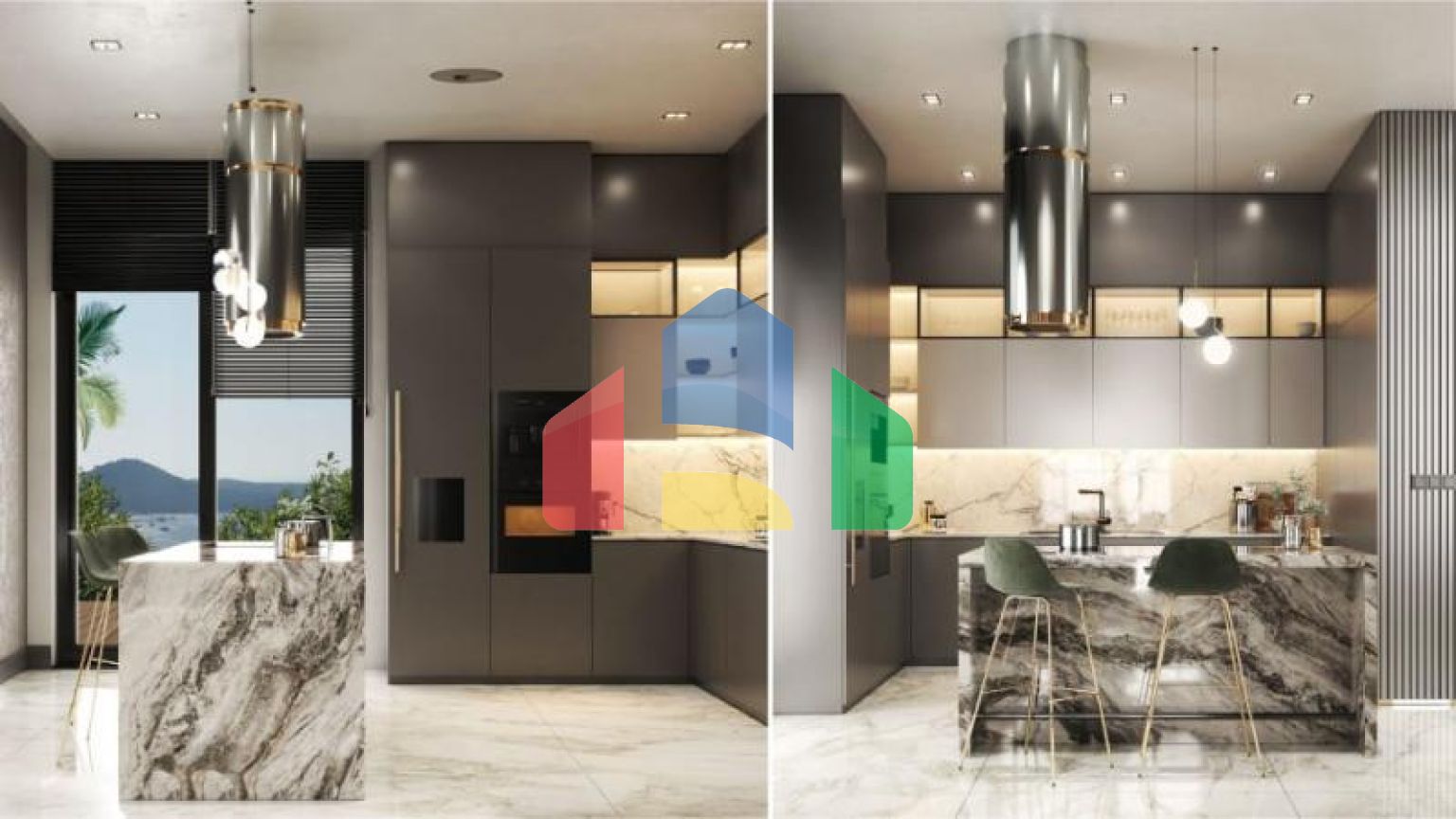 Вилла 5+1 с видом на море в Бодрум