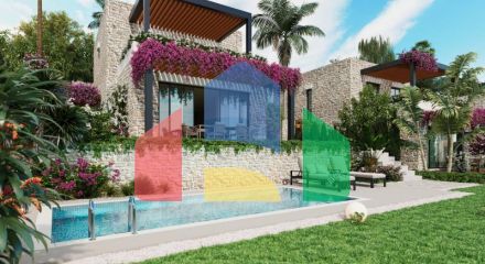 Вилла 4+1 с видом на море в Бодрум