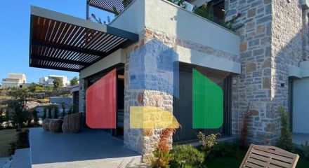 Вилла 4+1 с видом на море в Бодрум