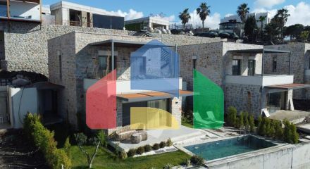 Вилла 4+1 с видом на море в Бодрум