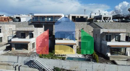 Вилла 4+1 с видом на море в Бодрум