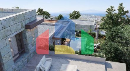 Вилла 4+1 с видом на море в Бодрум