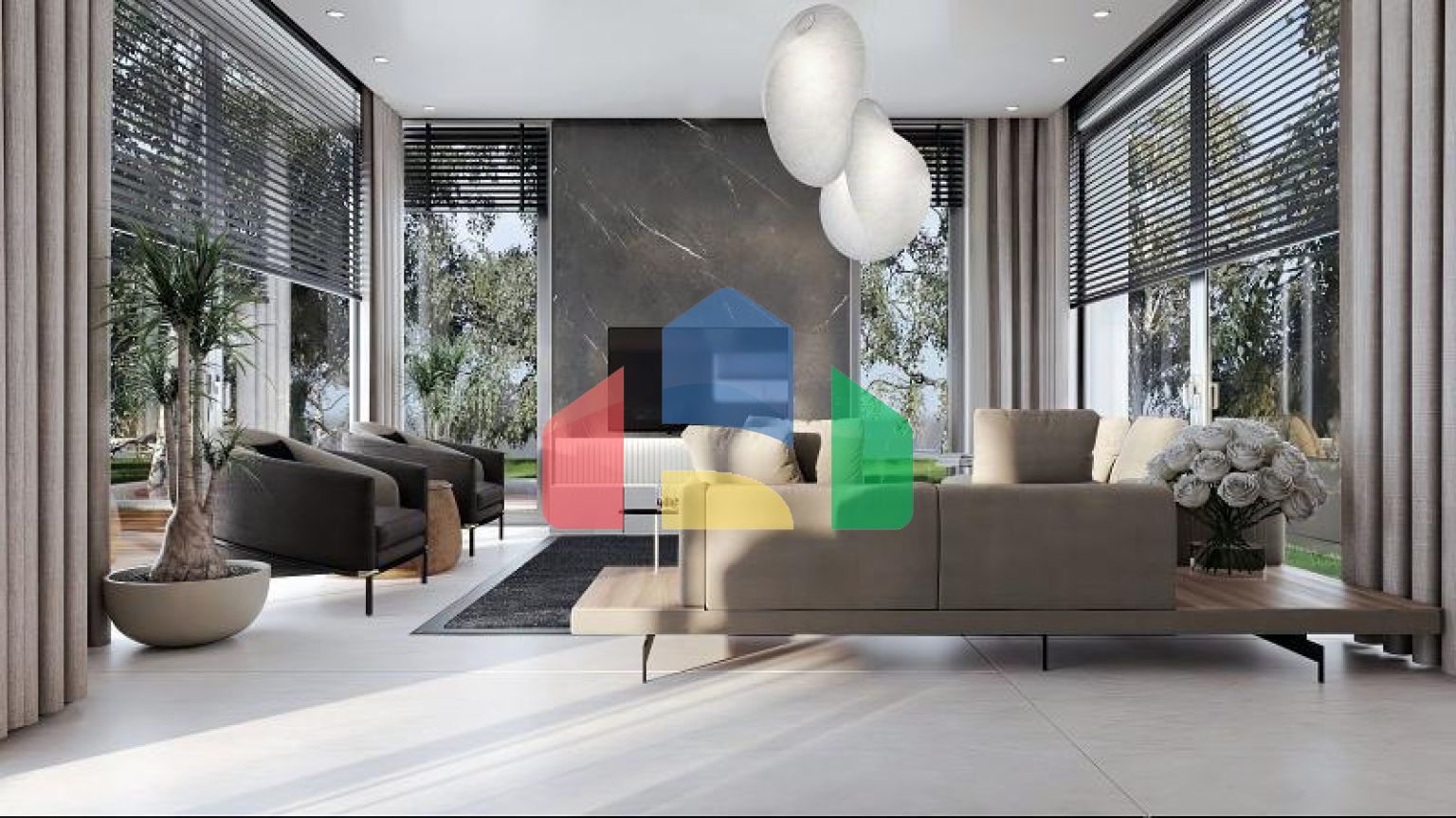 Вилла 4+1 с видом на море в Бодрум