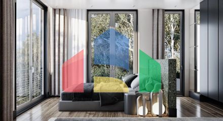 Вилла 4+1 с видом на море в Бодрум