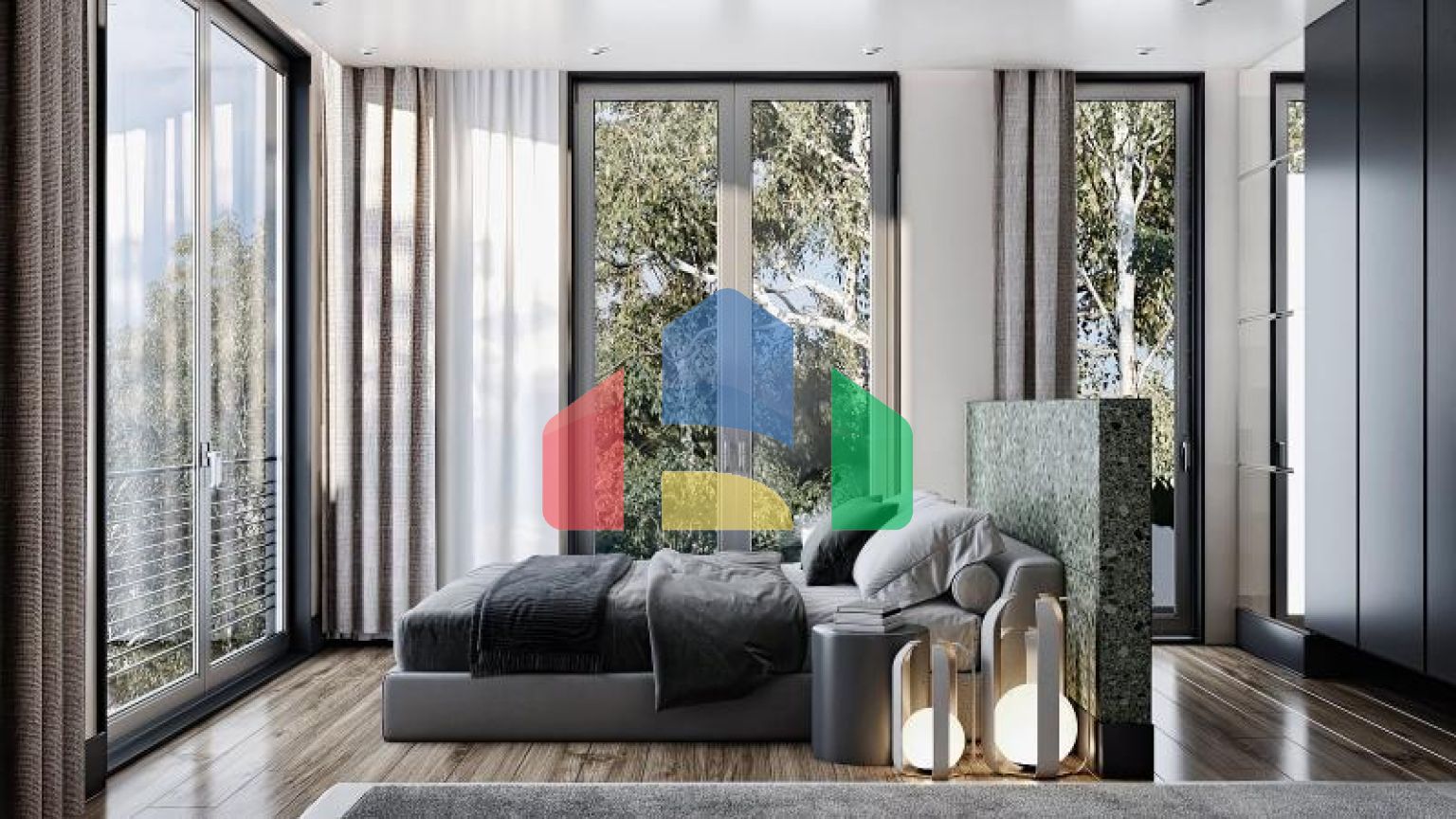 Вилла 4+1 с видом на море в Бодрум