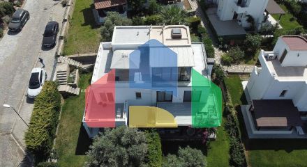 Вилла 3+1 с видом на море в Бодрум